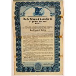 Pacific Airways & Steamship Co. Bond   (107369)