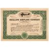 Image 1 : Swallow Airplane Company Stock Certificate   (107373)