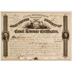 State of New York Canal Revenue Loan Certificate   (83406)