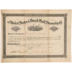 US and Brazil Mail Steamship Stock   (105635)