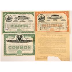 United States Motor Company Stocks (4)   (104440)