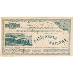 California Railway Stock Cert    (106655)