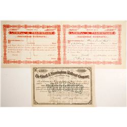 Lowell & Framingham Railroad Stocks (3)   (84930)