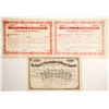 Image 1 : Lowell & Framingham Railroad Stocks (3)   (84930)