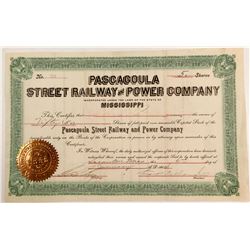 Pascagoula Street Railway and Power Stock   (84235)