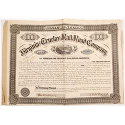 Virginia and Truckee Rail Road Bond   (84113)
