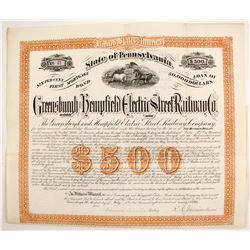Greensburgh and Hempfield Electric Street Railroad Bond   (83262)
