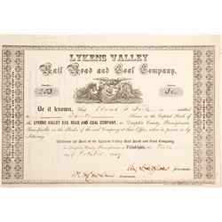 Lykens Valley Rail Road & Coal Stock   (84926)