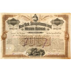 New York, Susquehanna and Western Railroad Co. bond   (88905)