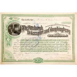 Pittsburgh, McKeesport and Youghiogheny Railroad Stock with Vanderbilt Sig   (84913)