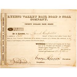 Lykens Valley Rail Road & Coal Stock   (84927)