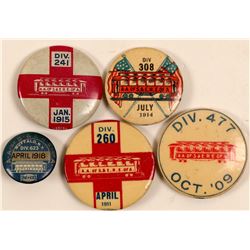 Railway Pins / " Pictorial " / 5 Items.   (105362)