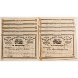 Second & Third Street Passenger Railway Company Stock Certificates   (78766)
