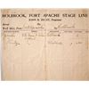 Image 1 : Holbrook, Ft. Apache Stage Line Way Bill, 1905   (84878)