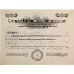 Cieneguita Consolidated Mines Co. Stock Cert.   (76246)