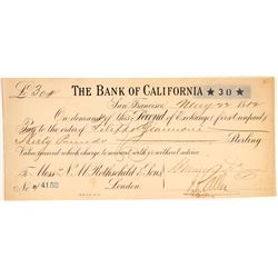 Second of Exchange Bank of California for NM Rothschild & Sons   (106497)