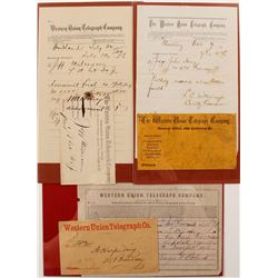 Three California Western Union Telegrams with Envelopes   (68017)