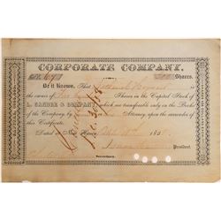 Stock Cert. L. Candee & Company   (105722)