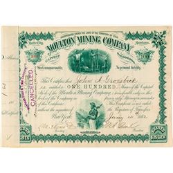 Moulton Mining Company, Butte City, Montana Stock Certificate   (31948)