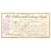 Image 1 : Bullion and Exchange Bank Certificate issued to J.B. Overton   (52670)