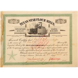 Texas Star Flour Mills Stock Certificate   (52512)