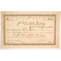 J. C. Weeter Lumber Company Stock   (86720)