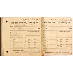 Salt Lake City Brewing Company Receipts   (88536)