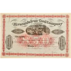 Riverside Iron & Cole Company of Scranton Stock Cert.   (76257)