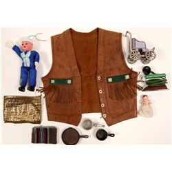 U.S. Navy Doll, Toy Fry Pans, Baby Leather Vest, Grab Bag   (105474)