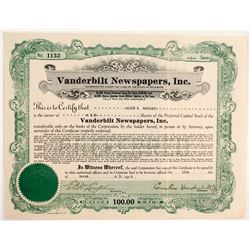 Vanderbilt Newspapers Inc. Stock   (83274)