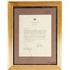 Image 1 : Hubert Humphrey VP Letter in Frame   (73017)