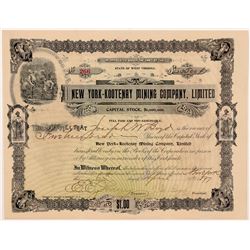 New York-Kootenay Mining Company, Ltd. Stock Certificate   (107262)