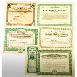 Arizona Mining Stock Certificates (6 different)   (50308)