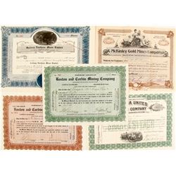 Gold Mining Stock Certs. (5)    (76202)