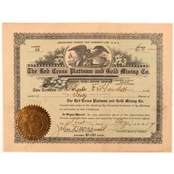 Red Cross Platinum & Gold Mining Co. Stock Certificate   (107281)