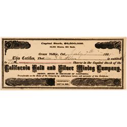 California Gold & Silver Mining Co. Stock Certificate   (107314)