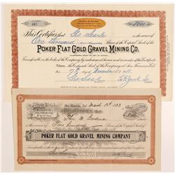 Poker Flat Gold Gravel Mining Co. Stock Certificates   (107131)