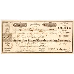 Asbestine Stone Manufacturing Company Stock   (86157)