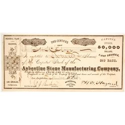 Asbestine Stone Manufacturing Company Stock   (86157)