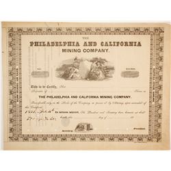 Philadelphia and California Mining Company Stock   (86037)