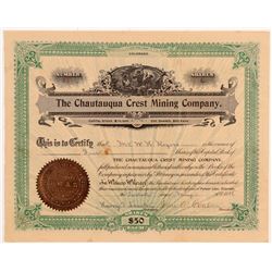 Chautauqua Crest Mining Company Stock Certificate   (107175)