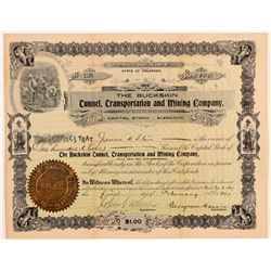 Buckskin Tunnel, Transportation and Mining Co. Stock Certificate   (107164)