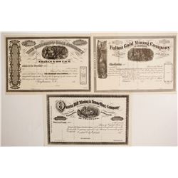 Three unissued Colorado Stocks   (87932)