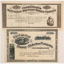 Two Unissued, Pristine Colorado Mining Stocks   (86740)