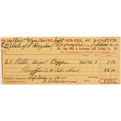 Mining Transfer Slip / Bundles of Copper Ingots   (105033)