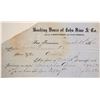 Image 1 : John Sime Bullion Bars Receipt, Austin, NV, 1866   (68095)
