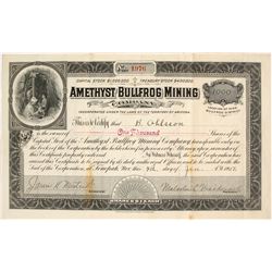 Amethyst Bullfrog Mining Company Stock Certificates   (79052)