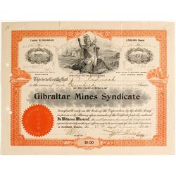 Gibraltar Mines Syndicate Stock Certificate   (79055)