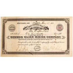 Bowman Silver Mining Co   (84603)