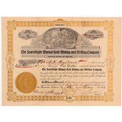 Searchlight Mutual Gold Mining & Milling Co. Stock Certificate   (107144)